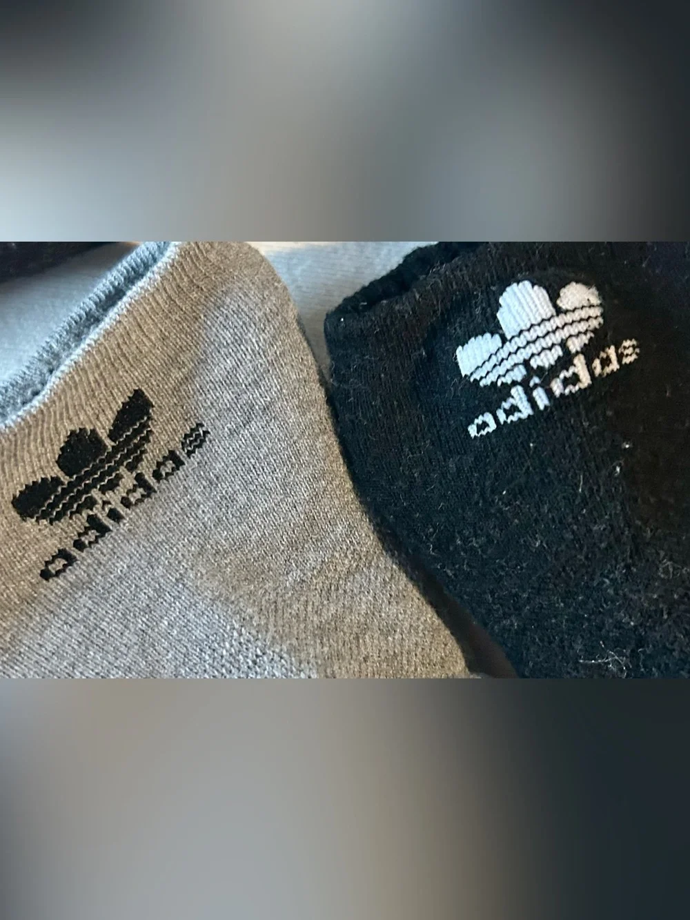 adidas Originals Unisex Ankle Socks M Black & Gray 6 Pairs Trefoil Logo